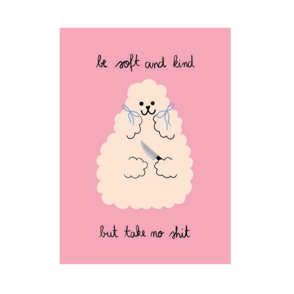 Take No Shit - Postcard — postcard by Jenne, Chimera Bookery