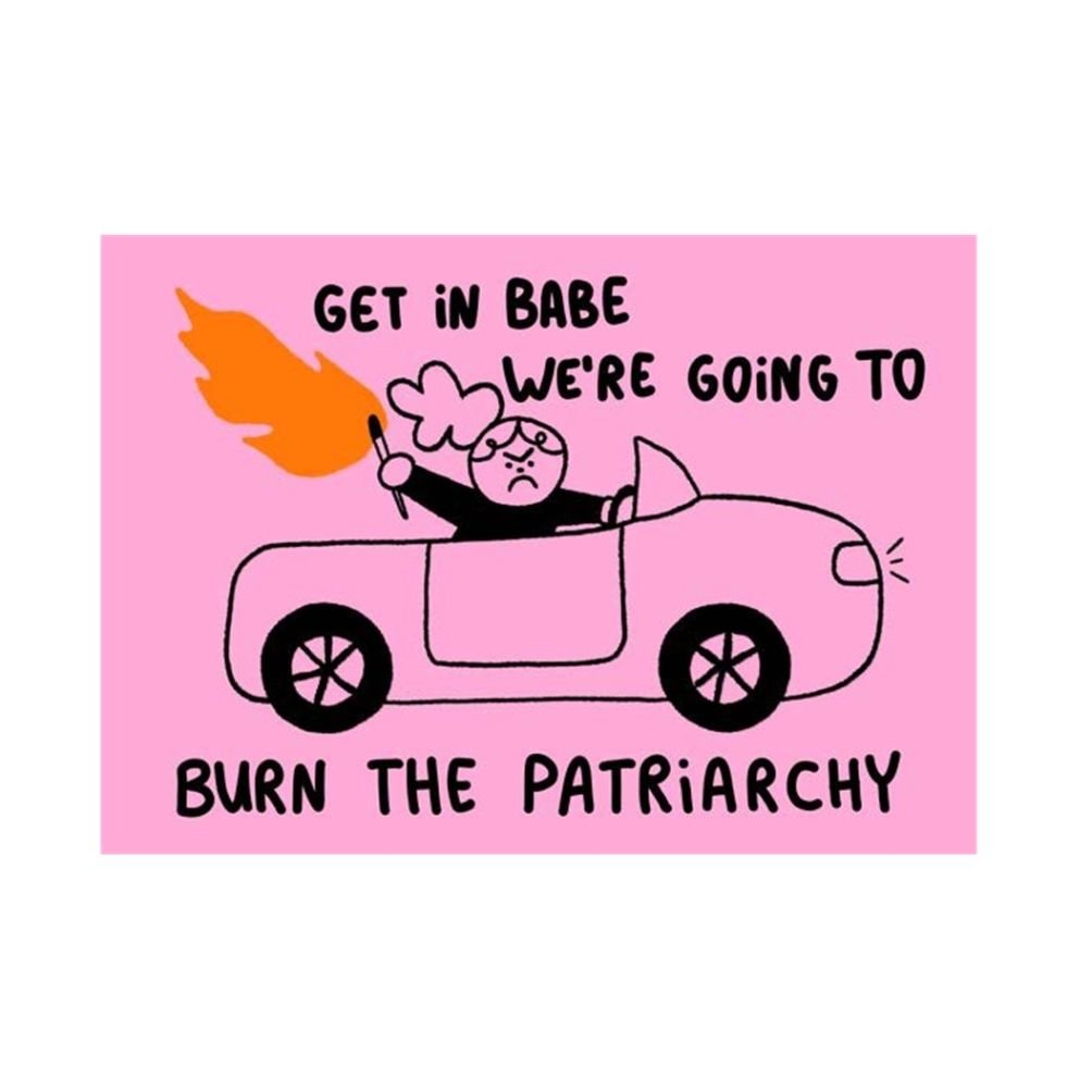 Patriarchy- Postcard — postcard by Jenne, Chimera Bookery