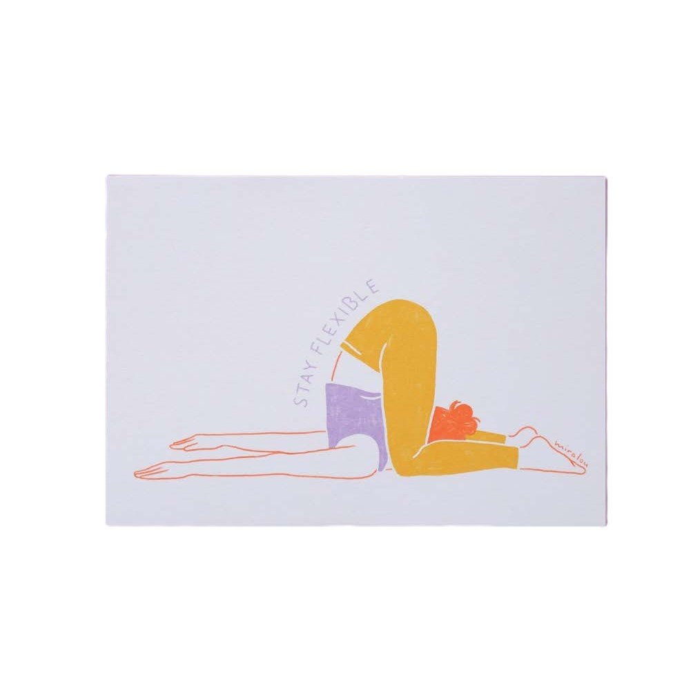 Stay Flexible - Postcard — postcard by Miraalou, Chimera Bookery